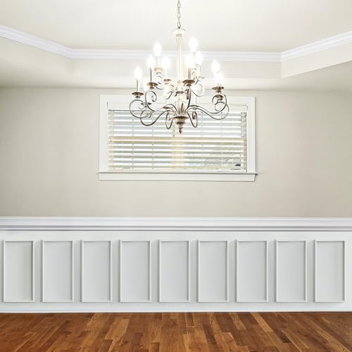 Melkus Peel and Stick Wall Molding Kit, 3 Sets 12" x 24" Precut Wainscoting Panels, Self Adhesive Molding Trims for Interior Wall Décor - size: 3 Set/12"x24"
