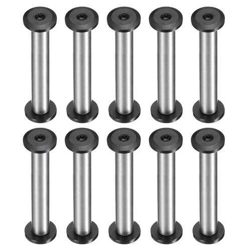 HARFINGTON 10pcs Knife Handle Screws 5 x 40mm M4 Torx Sink Head Stainless Steel Pocket Knife Pivot Pin Folding Knives Bolts Fasteners for Blade Fixing, Black/Silver - size: 5 x 40mm