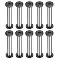 HARFINGTON 10pcs Knife Handle Screws 5 x 40mm M4 Torx Sink Head Stainless Steel Pocket Knife Pivot Pin Folding Knives Bolts Fasteners for Blade Fixing, Black/Silver - size: 5 x 40mm