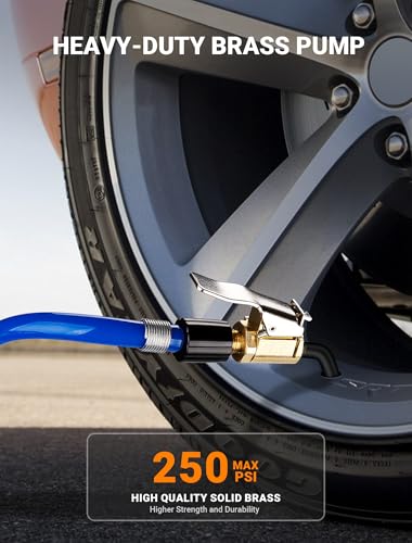 Brass Locking Tire Air Chuck, Tire Inflator Hose Adapter for Twist On Connection Convert to Lock On, No Air Leakage Air Compressor Pump Clip On Tire Chucks, Tire Nozzle with Tire Valve Thread - size: Thread Connector 1pcs