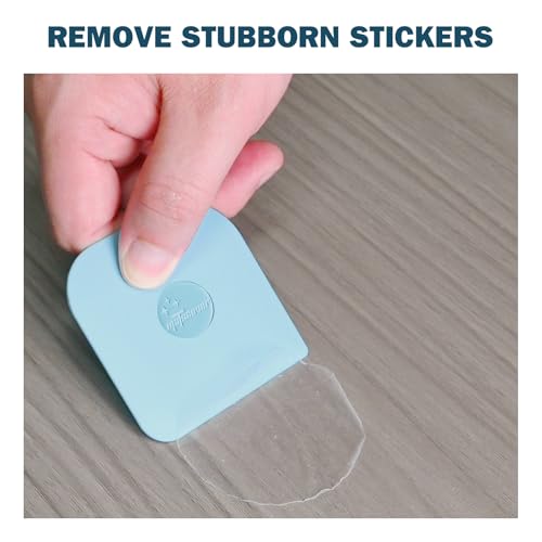 Pan Scraper, 5 Pcs Pot & Dish Scraper Plastic, Sturdy Scraper Kitchen Tool, Aqua (Pack of 2) - color: Aqua, size: 5 Pcs (Pack of 2)