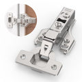 2 Pairs 4 Packs Half Overlay Hinge, Partial 1/4 inch Small Overlay Cabinet Hinges, Face Frame Soft Close Cabinet Hinges with Damper, Concealed Hinge for Face Frame&Frameless Cabinets - size: Partial Overlay