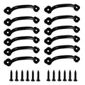 Septe Rustic Door Handles,Pull Handles for cabinets and Drawers,Black 4 Inch Length,with Screws,12Pcs - size: 4 Inch