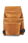 AWP Tool Pouch, Electrician Tool Pouch, Premium, Professional Multi-Pocket Organizer - size: 1 Pack, style: 10 Pocket Classic Leather Tool Pouch