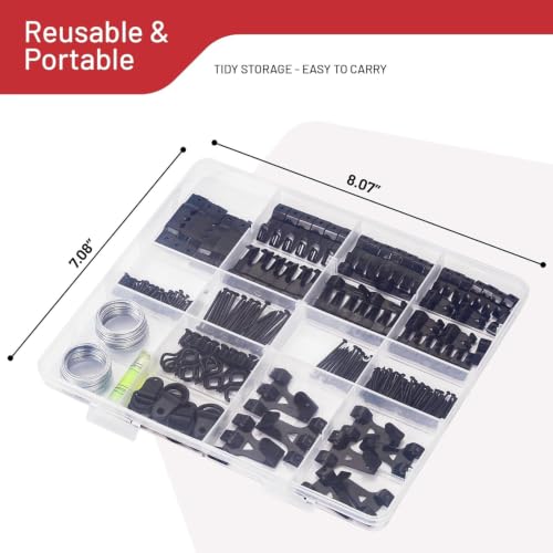 CrimsonMark 303-Piece Picture Hanging Assortment with Heavy Duty Hooks - size: Black