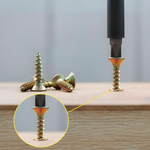 #4 Flat Head Phillips Wood Screws 150Pcs, Yellow Zinc, 3/8" - color: Yellow, size: #4 x 3/8''-150pcs