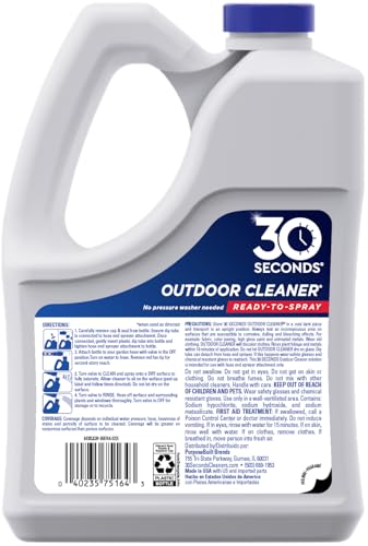 30 SECONDS Outdoor Cleaner, Hose End Sprayer, 2 Pack - size: 64 Fl Oz (Pack of 2)