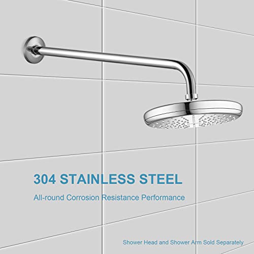 OFFO Shower Arm with Flange, 24 in Wall Mount Replacement Angle Shower Head Arm Wall-Mounted For Fixed Shower Head & Handheld Showerhead, Chrome - color: Chrome, style: 24 in