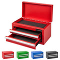 Mini Tool Box - Metal Tool Chest with 2 Drawers & PVC Drawer Liners - Red - color: Red
