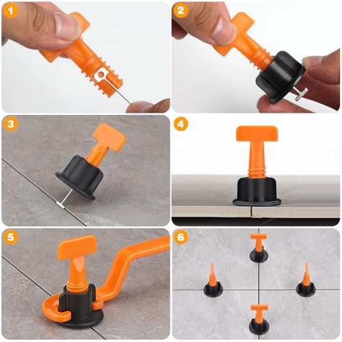 DGSL Tile Leveling System Kit with 150Pcs Tile Leveler 1.5mm - size: 150PCS