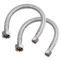 12" Faucet Supply Line, 3/8 inch Comp x 1/2 inch FIP Faucet Connector, Braided Stainless Steel Faucet Hose for Bathroom Sink and Kitchen, Leak-Resistant cUPC Certified Water Supply Line, 2 Pack - size: 12inch