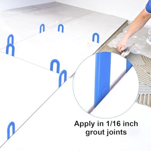 DGSL 1000 Pcs Horseshoe Shims U Shape Plastic Shims Tile Spacers 1/16 Inch - color: Blue, size: 1/16*1000