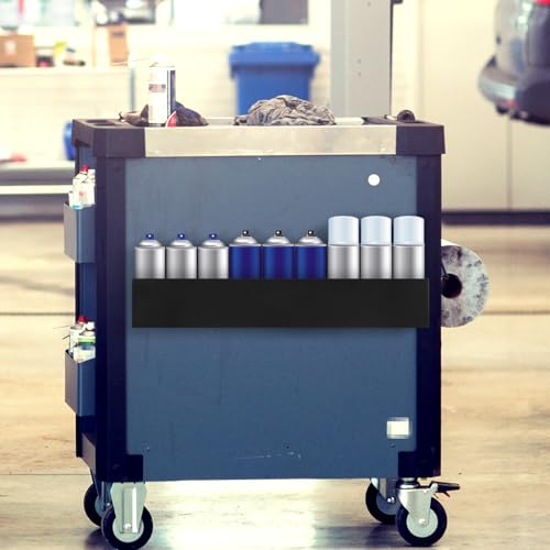 2 Pcs Magnetic Aerosol Spray Can Holder, 24.02 x 3.15 x 4.33 Inch, Black - size: 24.02 x 3.15 x 4.33 Inch