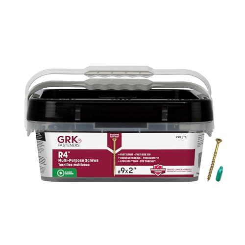 GRK Fasteners R4™ #9 x 2 Multi-Purpose Framing Screws, 990 PCS - size: #9x2" 990 count