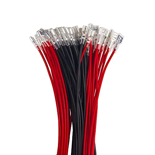30Pcs Female Spade Crimp Terminal with Insulating Sleeve Quick Connectors Wire Splice Assortment Kit (2.8mm+4.8mm+6.3mm) - size: 2.8mm+4.8mm+6.3mm