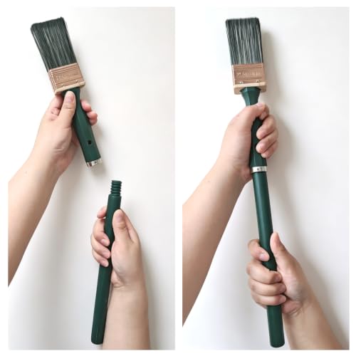 King Origin 2 PCS 2 Inch Paint Brushes with Pole, Quick Deck Brush - size: 2-Inch