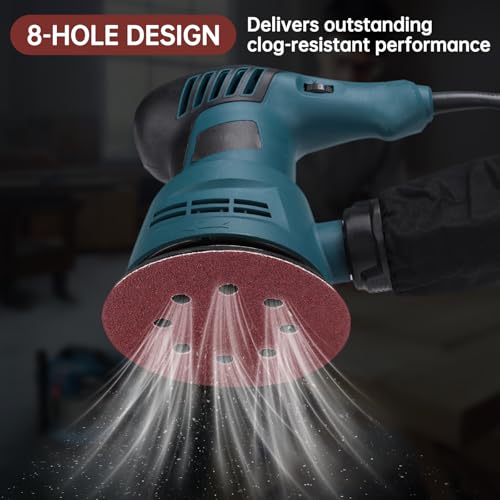 170 PCS 5 Inch 8-Hole Sanding Discs, Round Hook and Loop