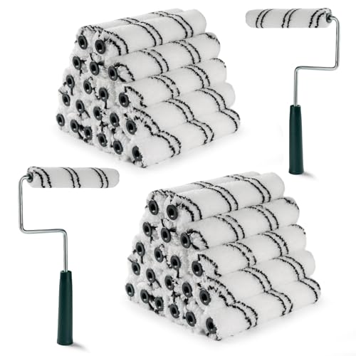 Paint Roller Covers, 40 Pack, 6 Inch, 3/8 Inch Nap - size: 6 inch paint roller 40 pack