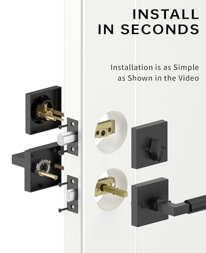 Asidrama 1 Pack Matte Black Passage with Deadbolts - color: Matte Black, size: 1 Pack, style: Passage with Deadbolt