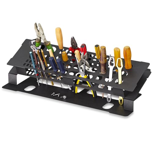 Screwdriver Storage Rack for Desktop,Screwdriver Organizer Holder,RC Tools Kit Organizers,Carbon Steel Tool Holder, Desktop Hand Tool Stand,Tool holder, Black