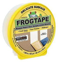 FrogTape Delicate Surface Painters Tape with PAINTBLOCK, 2 Inch Wide (1.88 in. x 60 Yds), Low Adhesion, Ideal for Freshly Painted Walls, Trim & Surfaces, Yellow, 1 Roll (280222) (Pack of 2) - size: 1 Roll, 1.88 Inch Wid (Pack of 2)