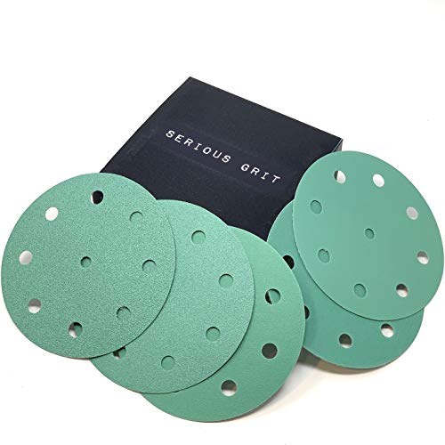 Serious Grit - 5-Inch 9-Hole Sanding Discs - P80-220 Assortment - 50 Pack - size: Mixed Grit