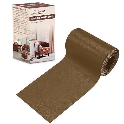 ONine Leather Repair Patch，Leather Repair Tape, 3 x 60 inches Leather Repair Patch for Furniture,Sofas, Office Chair,car Seats,Vinyl Repair Kit(Dark Khaki) - color: Dark Khaki, size: 3 x 60 inches