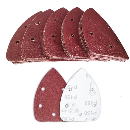 55 Pcs 150 Grit Mouse Sandpaper, Aluminum Oxide Mouse Sanding Pads - size: 150 Grit