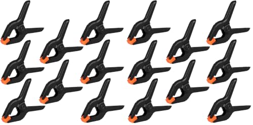 24 Pack Plastic Spring Clamps, 3.5inch Small Heavy Duty Clips for Crafts, Backdrop Stand, Woodworking, Photography Studios (Black) - size: 24 Pack,3.5inch