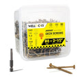 WELLOCKS #8 x 2-1/2 in Tan Deck Screws, 5.2 lbs with T25 Bit - size: #8×2-1/2", style: 5.2LBS Tan