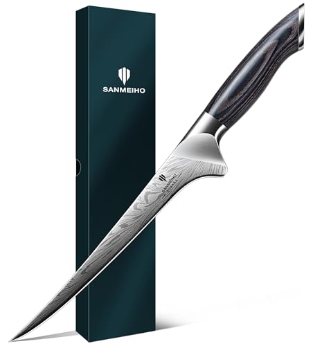 Fillet Knife 7 Inch, Powder Steel Boning Knife - size: 7.2"