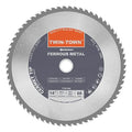 TWIN-TOWN 14-Inch 66 Teeth Dry Cut Mlid Steel and Ferrous Metal Cermet Saw Blade with 1-Inch Arbor - size: 14" 66T thick steel
