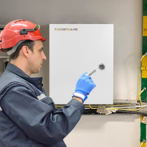 TOCRETOARE Outdoor Electrical Junction Box, 12 x 10 x 6'' NEMA 4X Enclosure Box, Wall Mounted IP66 Waterproof & Dustproof Lockable Metal Junction Box - size: 12"x10"x6"