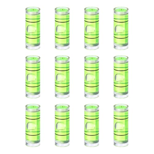 HARFINGTON 12pcs Mini Cylindrical Bubble Spirit Level Vials 8x22mm - size: 8x22mm
