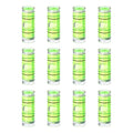 HARFINGTON 12pcs Mini Cylindrical Bubble Spirit Level Vials 8x22mm - size: 8x22mm