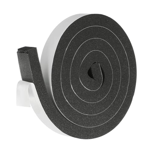 uxcell Weather Stripping Door Seal, 1-3/16" x 13/16" x 6.5 Ft Adhesive Foam Tape Seal Soundproof Insulation Strips for Door Frame Window Gaps (1 Roll, 6.5 Feet) - size: 1-3/16" x 13/16" (6.5 Ft)