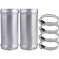 AC PERFORMANCE 1.75" (45mm) OD Aluminum Alloy Hose Joiner Silicone Pipe Connector Bead, 4" Length with 304 SS Clamps, Pack of 2 - size: 1.75" (45mm) - 2PCS
