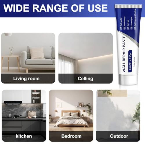 (2PCS) Efficient Drywall Repair Kit with Scraper, 2026 New Quick Drying Wall Mending Agent for Holes & Cracks Nail Holes, Multi-Functional Drywall Patch Paste Repair Kit for DIY Home Fix