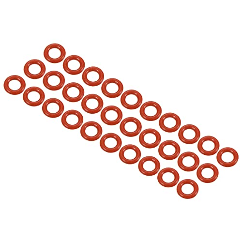 M METERXITY 30 Pack Silicone O-Rings - Garden Water Hose Rubber Sealing Gasket Ring, Soft & Elastic, Apply to Outdoor (3mmx5mmx1mm, Red) - size: 3mmx5mmx1mm