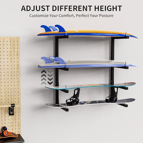 Lumber Storage Rack Wall Mount, Foldable 4-Level Wood Storage Rack - size: C-2 Pack