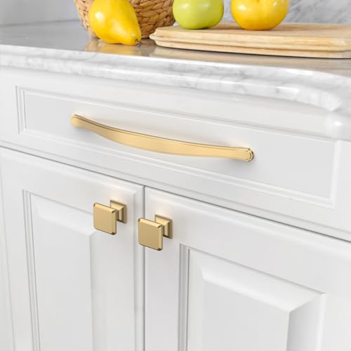 Amerdeco 10 Pack Champagne Bronze Cabinet Pulls 7.5 Inch(192mm) Hole Center Drawer Pulls Cabinet Hardware Kitchen Cabinet Handles for Bathroom ZH0068 - color: Champagne Bronze, size: 7.5"/192MM Hole Center