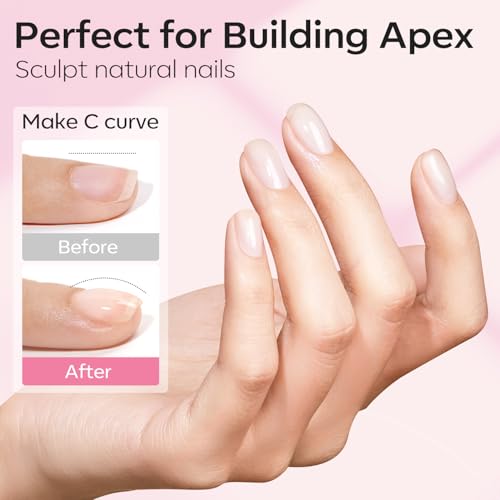 modelones Builder Nail Gel, 2 Pcs Clear and Baby Pink Builder Base Coat - color: Builder Clear Baby Pink
