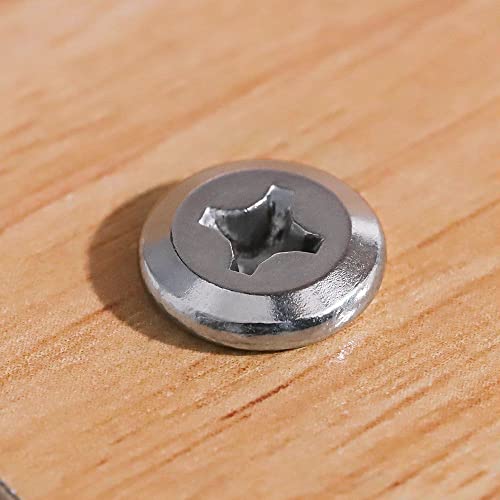 Glvaner (50 pcs) M5-0.8 x 10mm Binding Screws, Flat Round Head Phillips Drive Machine Screw 304 Stainless Steel 18-8 Full Thread, Furniture Screw Connection Bolt Screw - size: M5-0.8 x 10mm