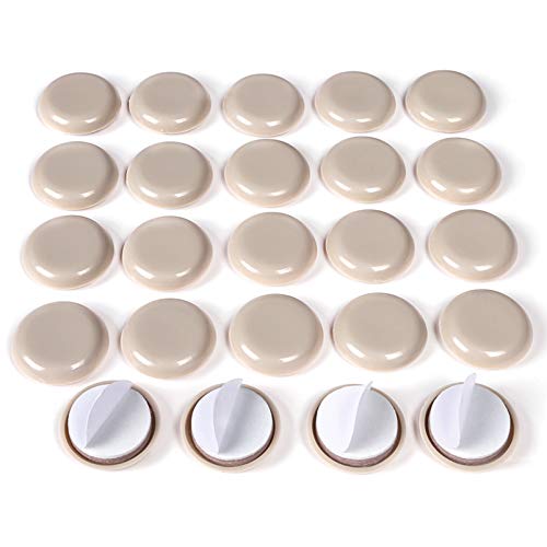 24PCS Self-Stick Furniture Sliders,1Inch Furniture Chair Sliders for Carpet - size: 1 Inch Round