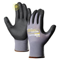 COOLJOB 6 Pairs Nitrile Rubber Dipped Safety Work Gloves with Grip Dots - size: Medium, style: Smart Touch(6 Pairs)