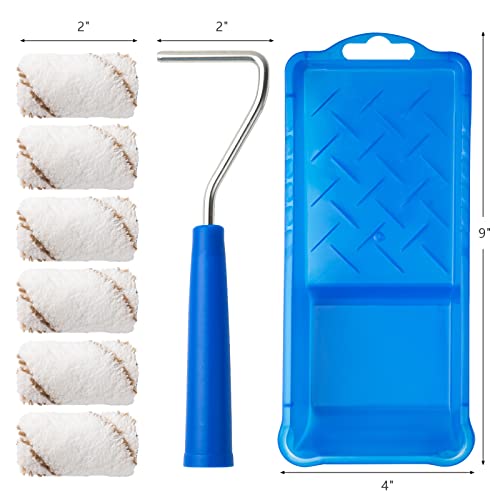 Mister Rui Paint Roller Kit, 9 Pack, 2 Inch Microfiber Paint Roller Covers - size: 2 inch (Pack of 9)