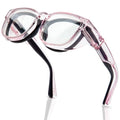 LianSan Safety Glasses Over Eyeglasses for Women - Anti-Fog Goggles Fit Over Eyewear for ANSI Z87.1 Certified - color: Light Pink/Clear