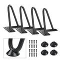SMARTSTANDARD 7 Inch Heavy Duty Hairpin Furniture Legs, Black 4PCS - color: Black, size: 7 Inch