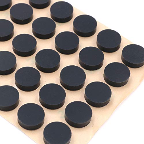 Furniture Silicone Rubber Pads 3/8" (10mm) Diameter Round 3M Self Adhesive Protects Kitchen Cabinets, Drawers, Desks and Furniture Against Bumps and Scratches 100 Pack - Black - color: Black Silicone 100 Pack