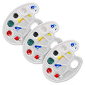 U.S. Art Supply 10-Well Plastic Artist Painting Palette (Pack of 3)